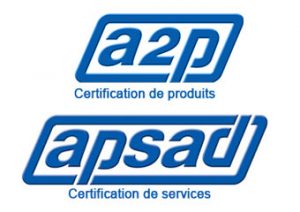 Picto certification a2p apsad